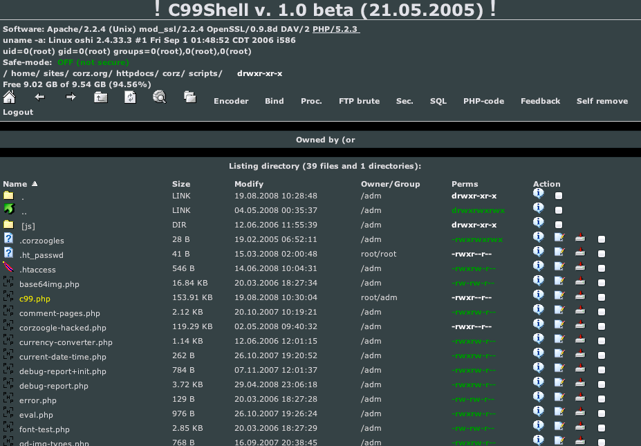 A Collection of PHP & ASP Web Backdoors & Shells