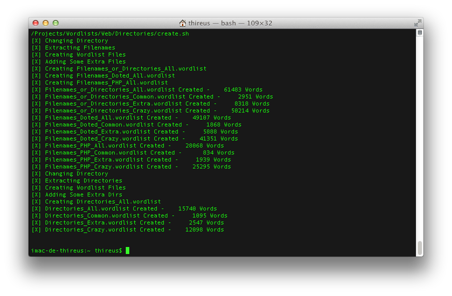 Web Common Directories and Filenames - Word Lists Collection